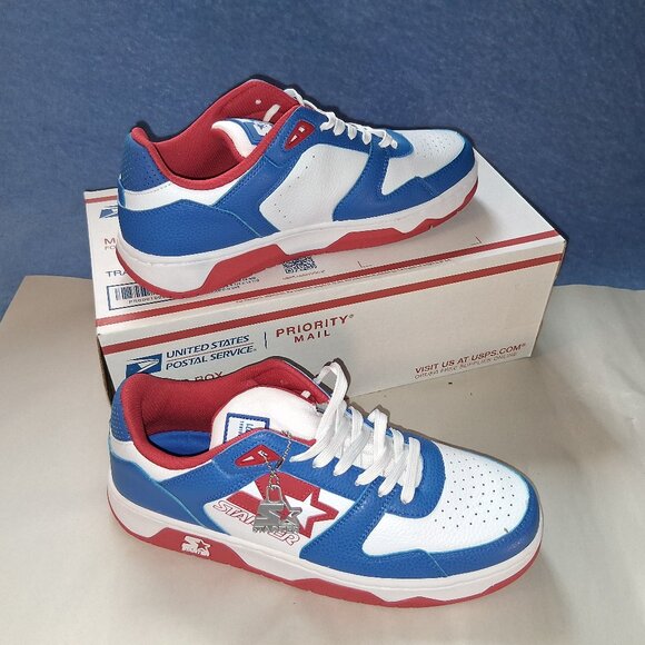 Starter Mens 11 Blue Red and White Shoe - Picture 1 of 7